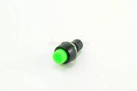 DS-451 (PBS-20В) Кнопка с пластиковым корпусом круглая Ø10мм без фиксации 2pin OFF-(ON)  крепится гайкой снизу 1A 250V Зеленая
