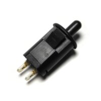 PBS-29B Кнопка-концевик на размыкание круглая врезная Ø15мм 2pin ON-(OFF) крепится на защелках 10A 250V T125 Черная 