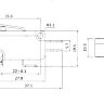 V-152-1C25 (MCS-01-00A) Концевой средний переключатель с рычагом (планкой) 3pin C-NO-NC под клеммы 4.8мм 15A 250V