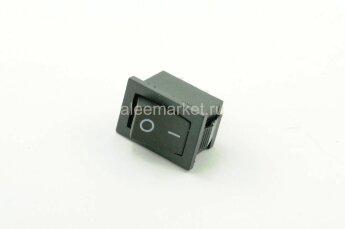 KCD1-101-C3-B/2P (MRS-101) Выключатель клавишный прямоугольный 21х15мм 2pin OFF-ON 6A 250V Черный