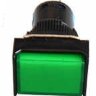 A16-11SJ-N Кнопка прямоугольная с круглой посадкой Ø16мм 5pin с фиксацией C-NO-NC крепится гайкой с подсветкой 220V светодиод Зеленый производство Китай