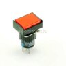 A16-22ZJ-N Кнопка прямоугольная с круглой посадкой Ø16мм 5pin без фиксации C-(NO)-(NC) крепится гайкой с подсветкой 220V светодиод Красный производство Китай
