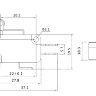 V-165-1C25 Концевой средний переключатель с роликом на коротком рычаге (планке) 3pin C-NO-NC под клеммы 4.8мм 15A 250V