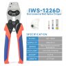 IWS-1226D Инструмент обжимной профессиональный для опрессовки соединительных гильз 0.08-6.0мм²  