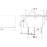 KCD3-101E-BL/3P 12V Выключатель прямоугольный (изогнутая  клавиша) 30х11мм 3pin ON-OFF с подсветкой светодиод 12V Синий