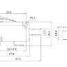 V-154-1C25 (MCS-01-08A) Концевой средний переключатель с изогнутым рычагом (планкой) 3pin C-NO-NC под клеммы 4.8мм 15A 250V